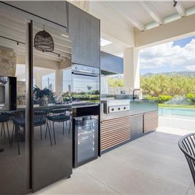 5 bedroom luxury seaside villa with indoor & outdoor pool, near Acharavi, sleeps 10